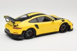 Porsche 911 991.2 GT2 RS Weissach Package Gul med Sorte Fælge Minichamps 1:18 155068311 Metal — billede 2 af 6