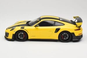 Porsche 911 991.2 GT2 RS Weissach Package Gul med Sorte Fælge Minichamps 1:18 155068311 Metal — billede 3 af 6