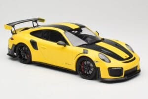 Porsche 911 991.2 GT2 RS Weissach Package Gul med Sorte Fælge Minichamps 1:18 155068311 Metal — billede 4 af 6