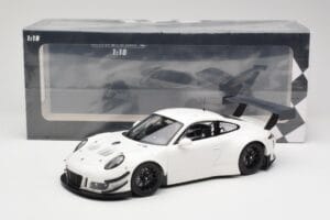 Porsche 911 991.2 GT3 R Hvid med Sorte Fælge Minichamps 1:18 155186900 Metal — billede 6 af 6