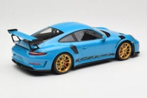 Porsche 911 991.2 GT3 RS Blå med Gyldne Fælge Minichamps 1:18 155068222 Metal — billede 2 af 6