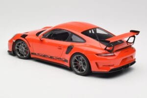 Porsche 911 991.2 GT3 RS Lava Orange & Sølv Fælge Minichamps 1:18 155068225 Metal — billede 5 af 6
