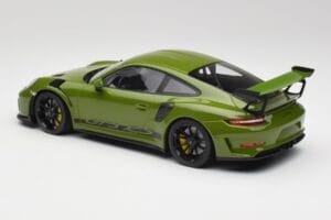 Porsche 911 991.2 GT3 RS Lizard Grøn Med Sorte Fælge Minichamps 1:18 155068233 Metal — billede 5 af 6