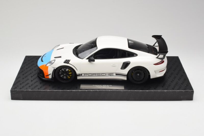 Porsche 911 991.2 GT3 RS Manthey Racing Hvid & Blå & Orange Minichamps 1:18 MR-911-GT3RS-1805 Metal