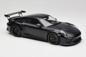 Porsche 911 991.2 GT3 RS Weissach Package Sort & Sorte Hjul Minichamps 1:18 153068228 Metal — billede 4 af 6