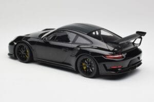 Porsche 911 991.2 GT3 RS Weissach Package Sort & Sorte Hjul Minichamps 1:18 153068228 Metal — billede 5 af 6
