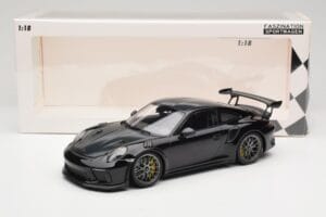 Porsche 911 991.2 GT3 RS Weissach Package Sort Sølv Magnesium Fælge Minichamps 1:18 153068229 Metal — billede 6 af 6
