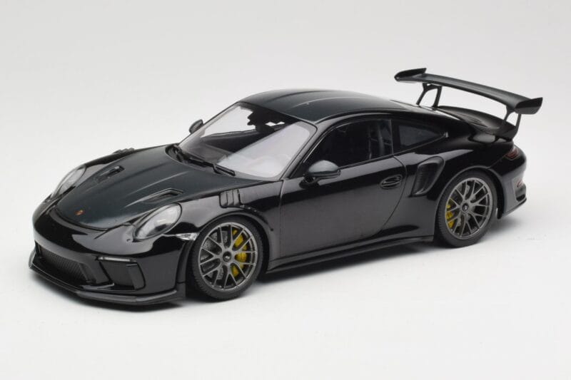 Porsche 911 991.2 GT3 RS Weissach Package Sort Sølv Magnesium Fælge Minichamps 1:18 153068229 Metal