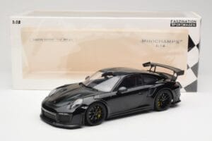 Porsche 911 991.2 GT3 RS Weissach Package Sort Med Sorte Fælge Minichamps 1:18 153068321 Metal — billede 6 af 6