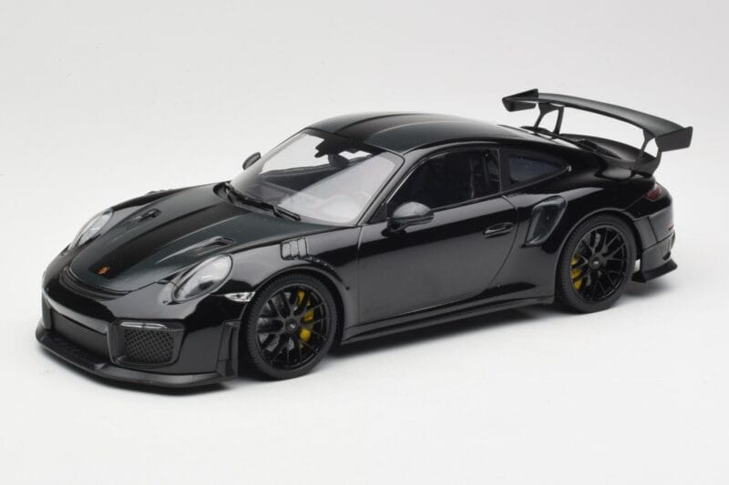 Porsche 911 991.2 GT3 RS Weissach Package Sort Med Sorte Fælge Minichamps 1:18 153068321 Metal