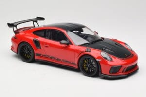 Porsche 911 991.2 GT3 RS Weissach Package Guards Red Sorte Fælge Minichamps 1:18 153068223 Metal — billede 4 af 6