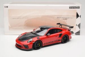 Porsche 911 991.2 GT3 RS Weissach Package Guards Red Sorte Fælge Minichamps 1:18 153068223 Metal — billede 6 af 6