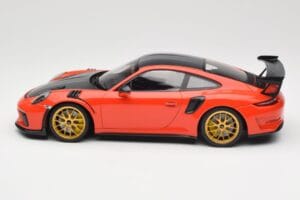 Porsche 911 991.2 GT3 RS Weissach Package Lava Orange Guld Magnesium Fælge Minichamps 1:18 153068227 Metal — billede 3 af 6