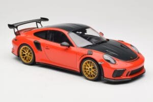 Porsche 911 991.2 GT3 RS Weissach Package Lava Orange Guld Magnesium Fælge Minichamps 1:18 153068227 Metal — billede 4 af 6