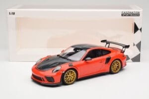 Porsche 911 991.2 GT3 RS Weissach Package Lava Orange Guld Magnesium Fælge Minichamps 1:18 153068227 Metal — billede 6 af 6