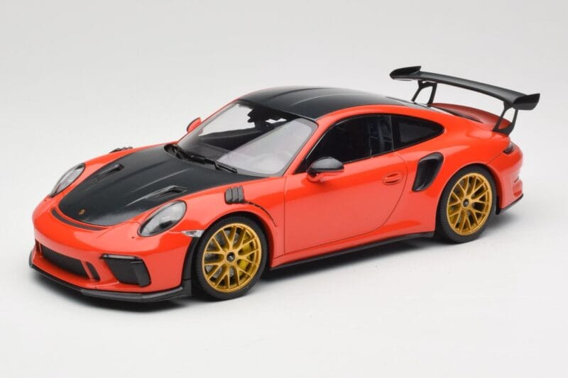Porsche 911 991.2 GT3 RS Weissach Package Lava Orange Guld Magnesium Fælge Minichamps 1:18 153068227 Metal
