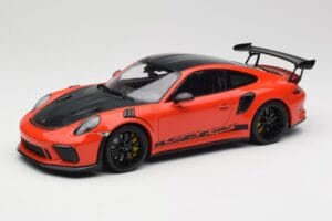 Porsche 911 991.2 GT3 RS Weissach Package Lava Orange Wording Sorte Magnesium Fælge Minichamps 1:18 153068226 Metal