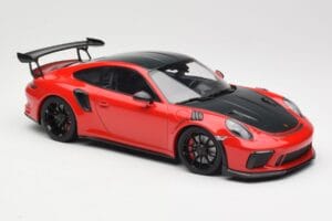 Porsche 911 991.2 GT3 RS Weissach Package Rød med Sorte Fælge Minichamps 1:18 155068230 Metal — billede 4 af 6