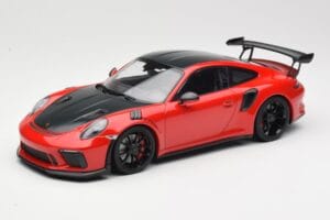 Porsche 911 991.2 GT3 RS Weissach Package Rød med Sorte Fælge Minichamps 1:18 155068230 Metal