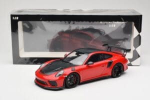 Porsche 911 991.2 GT3 RS Weissach Package Rød med Sorte Fælge Minichamps 1:18 155068230 Metal — billede 6 af 6