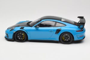 Porsche 911 991.2 GT3 RS Weissach Package Shark Blue Sorte Magnesium Fælge Minichamps 1:18 153068224 Metal — billede 3 af 6