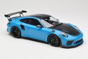 Porsche 911 991.2 GT3 RS Weissach Package Shark Blue Sorte Magnesium Fælge Minichamps 1:18 153068224 Metal — billede 4 af 6