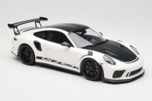 Porsche 911 991.2 GT3 RS Weissach Package Hvid Wording Sorte Magnesium Fælge Minichamps 1:18 153068225 Metal — billede 4 af 6