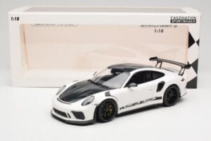 Porsche 911 991.2 GT3 RS Weissach Package Hvid Wording Sorte Magnesium Fælge Minichamps 1:18 153068225 Metal — billede 6 af 6