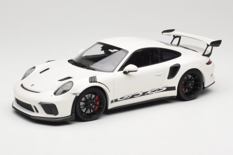 Porsche 911 991.2 GT3 RS Hvid med Sorte Fælge Minichamps 1:18 155068224 Metal