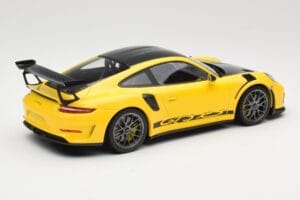 Porsche 911 991.2 GT3 RS Gul Weissach Package Platinum Wheels Minichamps 1:18 155068221 Metal — billede 2 af 6