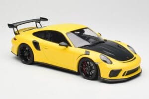 Porsche 911 991.2 GT3 RS Gul med Sorte Fælge Minichamps 1:18 155068231 Metal — billede 4 af 6