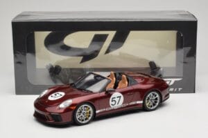 Porsche 911 991.2 Speedster Heritage Edition Cherry Metallic GT Spirit 1:18 GT929 Resin — billede 6 af 6