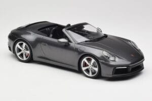 Porsche 911 992 Carrera 4S Cabriolet Agate Grey Metallic Minichamps 1:18 155067336 Metal — billede 4 af 6