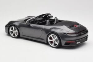 Porsche 911 992 Carrera 4S Cabriolet Agate Grey Metallic Minichamps 1:18 155067336 Metal — billede 5 af 6