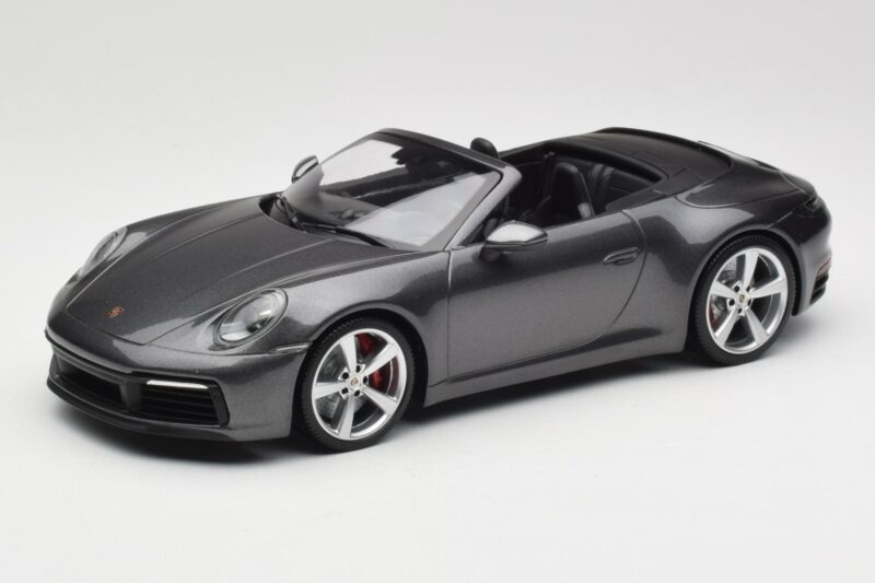Porsche 911 992 Carrera 4S Cabriolet Agate Grey Metallic Minichamps 1:18 155067336 Metal