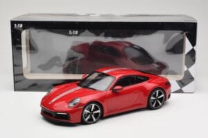 Porsche 911 992 Carrera 4S Carmine Red Minichamps 1:18 155067326 Metal — billede 6 af 6