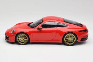 Porsche 911 992 Carrera 4S Guards Rød & Guld Hjul Minichamps 1:18 153067328 Metal — billede 3 af 6