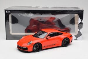 Porsche 911 992 Carrera 4S Lava Orange Minichamps 1:18 155067327 Metal — billede 6 af 6