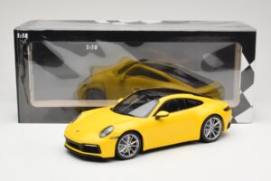 Porsche 911 992 Carrera 4S Gul Minichamps 1:18 155067320 Metal — billede 6 af 6