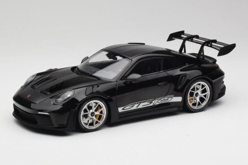 Porsche 911 992 GT3 RS Sort Med Sølvfælge Minichamps 1:18 155062231 Metal