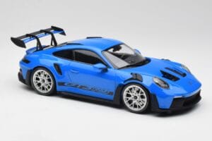 Porsche 911 992 GT3 RS Blå & Sølv Hjul & Sort Dekoration Minichamps 1:18 153062234 Metal — billede 4 af 6