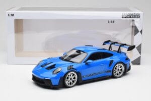 Porsche 911 992 GT3 RS Blå & Sølv Hjul & Sort Dekoration Minichamps 1:18 153062234 Metal — billede 6 af 6