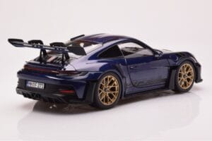 Porsche 911 992 GT3 RS Gentian Blå Metallic Norev 1:18 187363 Metal — billede 3 af 8