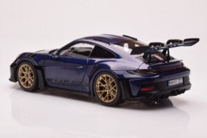 Porsche 911 992 GT3 RS Gentian Blå Metallic Norev 1:18 187363 Metal — billede 7 af 8