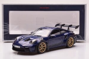 Porsche 911 992 GT3 RS Gentian Blå Metallic Norev 1:18 187363 Metal — billede 8 af 8