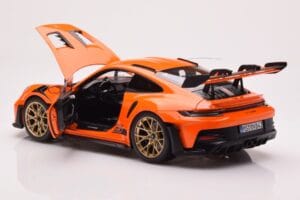 Porsche 911 992 GT3 RS Gulf Orange Norev 1:18 187360 Metal — billede 5 af 8