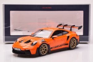 Porsche 911 992 GT3 RS Gulf Orange Norev 1:18 187360 Metal — billede 8 af 8