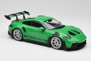 Porsche 911 992 GT3 RS Python Grøn & Sølv Hjul & Sort Dekoration Minichamps 1:18 153062235 Metal — billede 4 af 6