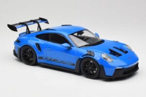 Porsche 911 992 GT3 RS Shark Blå & Sorte Hjul Minichamps 1:18 153062233 Metal — billede 4 af 6