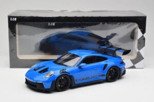Porsche 911 992 GT3 RS Shark Blå & Sorte Hjul Minichamps 1:18 153062233 Metal — billede 6 af 6